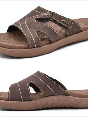 Women's Orthotic Slide Sandals with Arch Support - Memory Foam